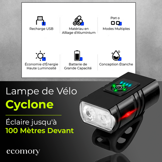 Lampe de Vélo Cyclone 1000LM