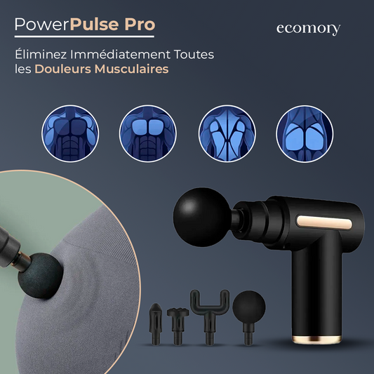 PowerPulse Pro - Pistolet de Massage pour Soulagement Musculaire