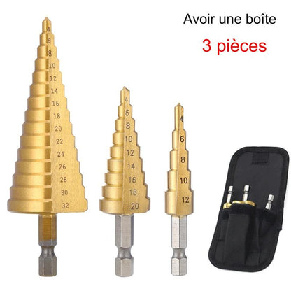 Kit de Forets Étagés avec Poinçon Automatique