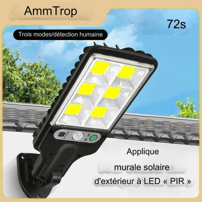 Lampe Solaire LED Extérieure avec Détecteur de Mouvement 72COB