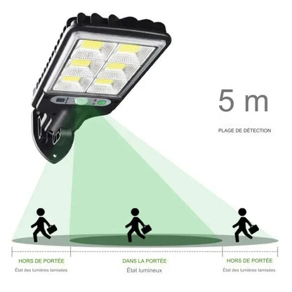 Lampe Solaire LED Extérieure avec Détecteur de Mouvement 72COB