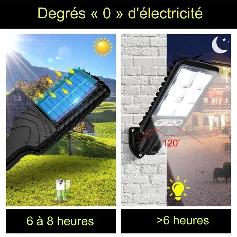 Lampe Solaire LED Extérieure avec Détecteur de Mouvement 72COB